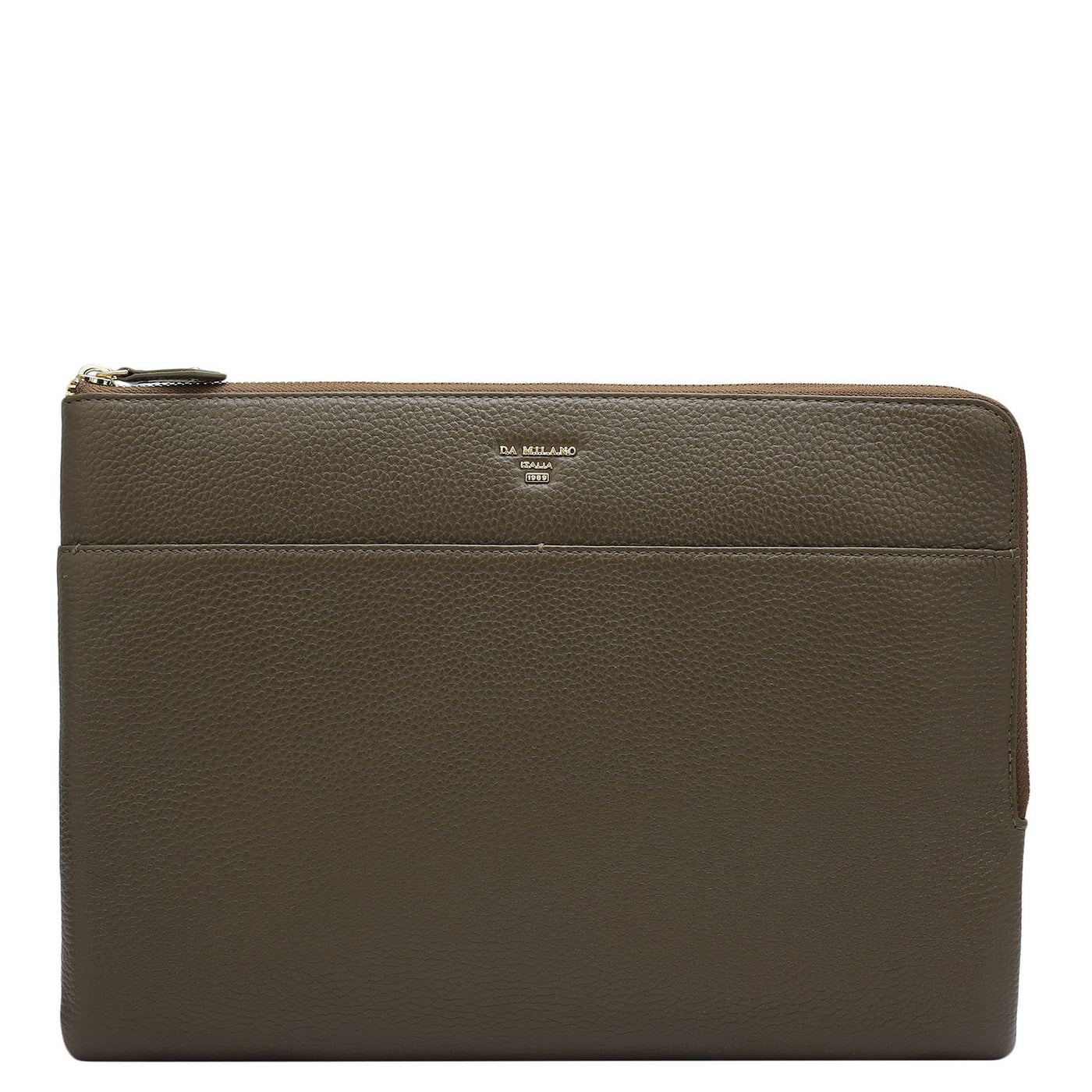 Wax Leather Laptop Sleeve - Moss