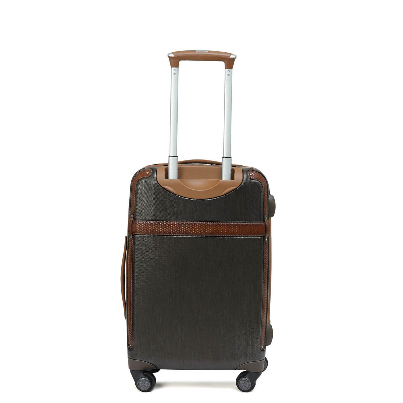 Small PC Mat Emboss Leather Trolley - Bronze & Cognac