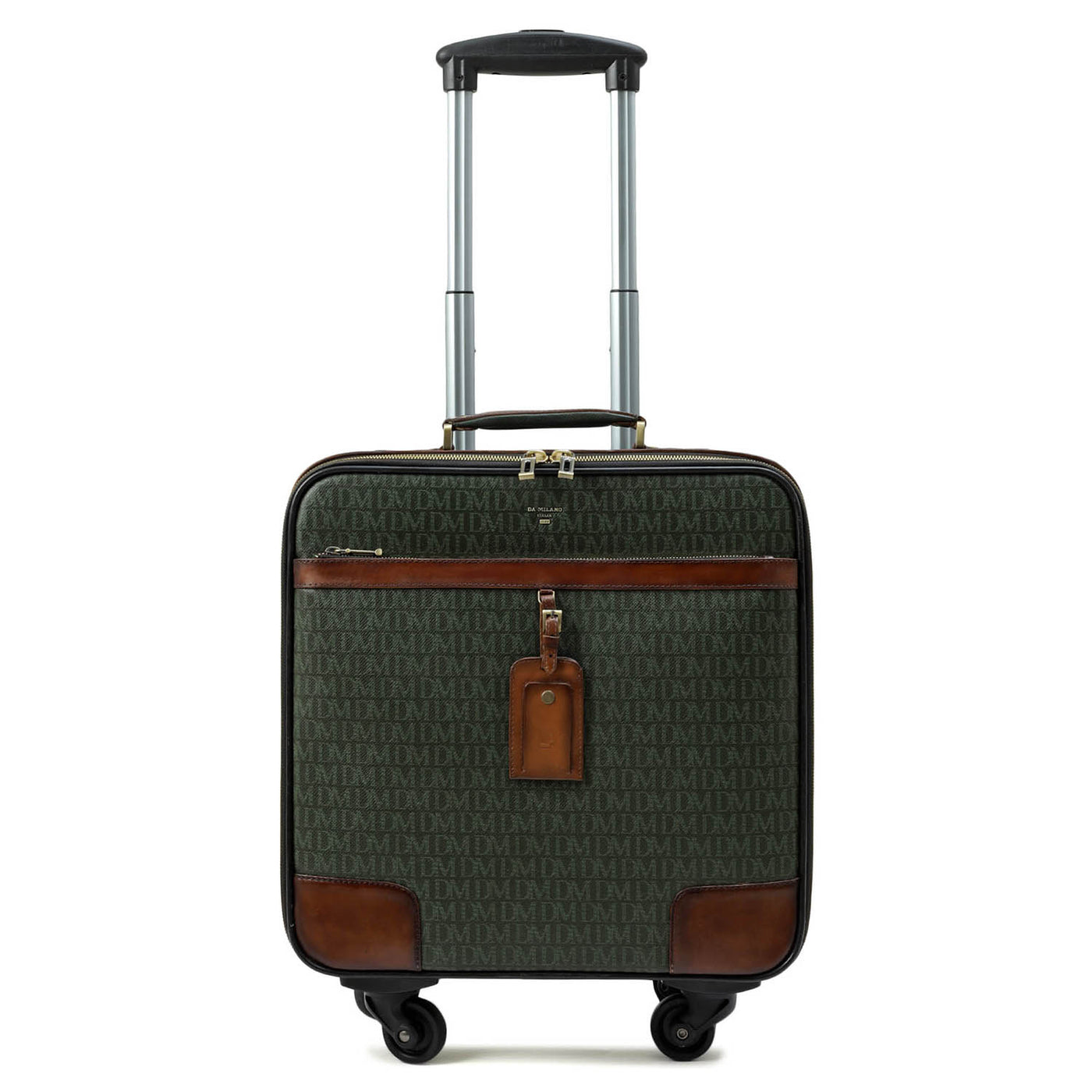 Small Monogram Leather Trolley - Petrol Green