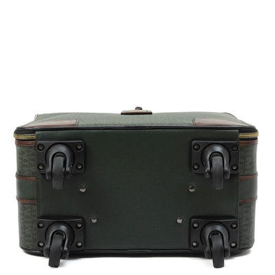 Small Monogram Leather Trolley - Petrol Green