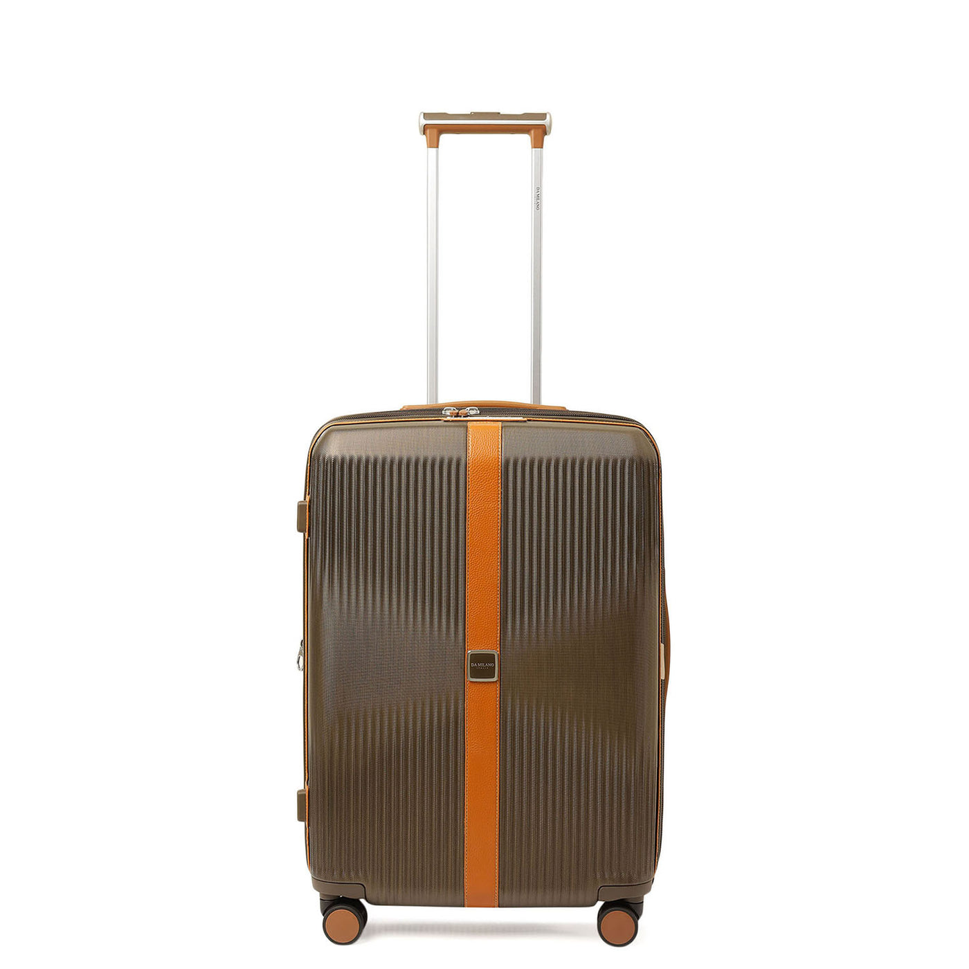 Medium PC Wax Leather Trolley - Bronze & Orange