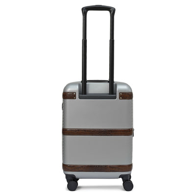 PC Croco Leather Trolley - Grey & Brown