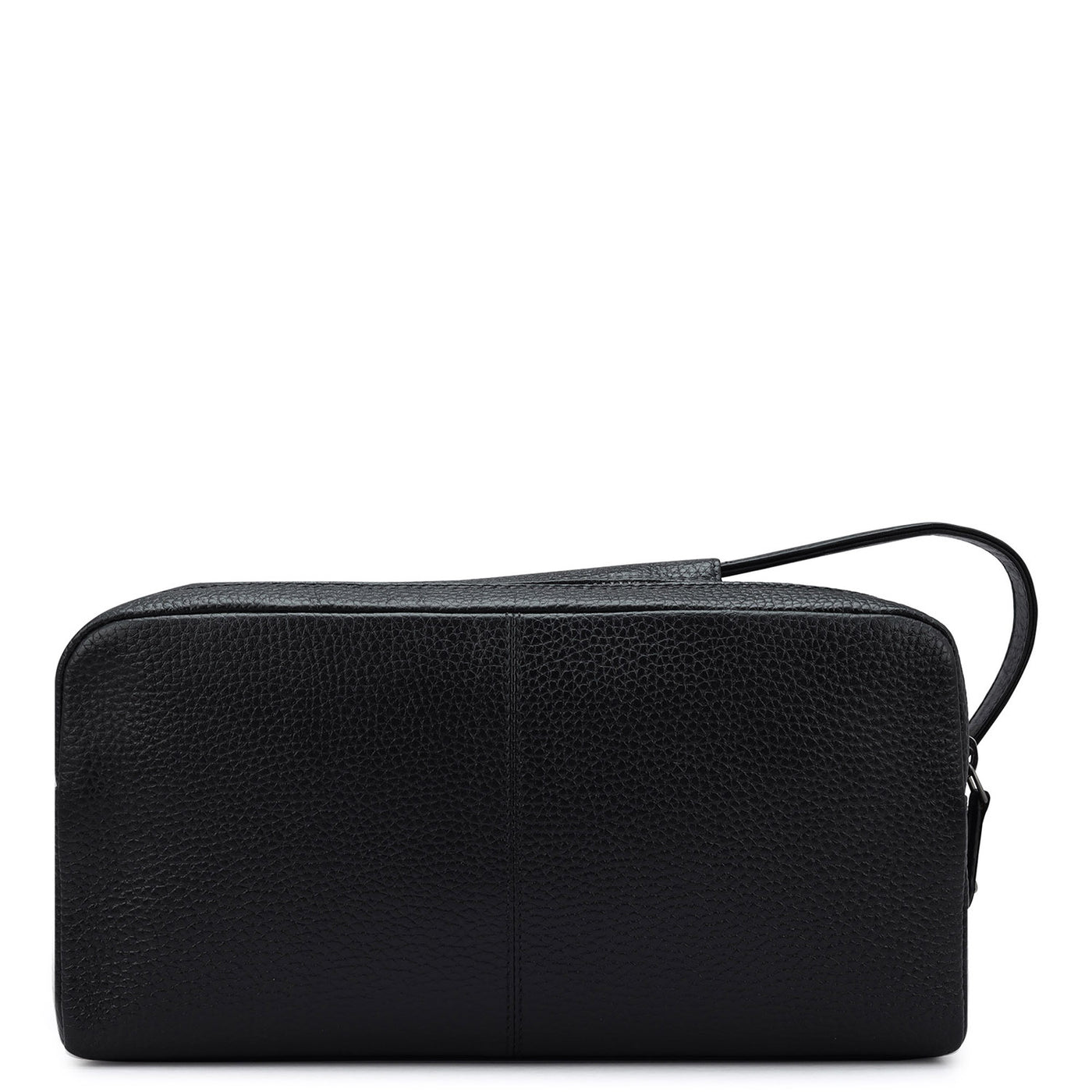 Wax Leather Vanity Pouch - Black