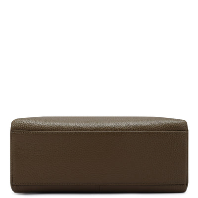 Wax Leather Vanity Pouch - Moss