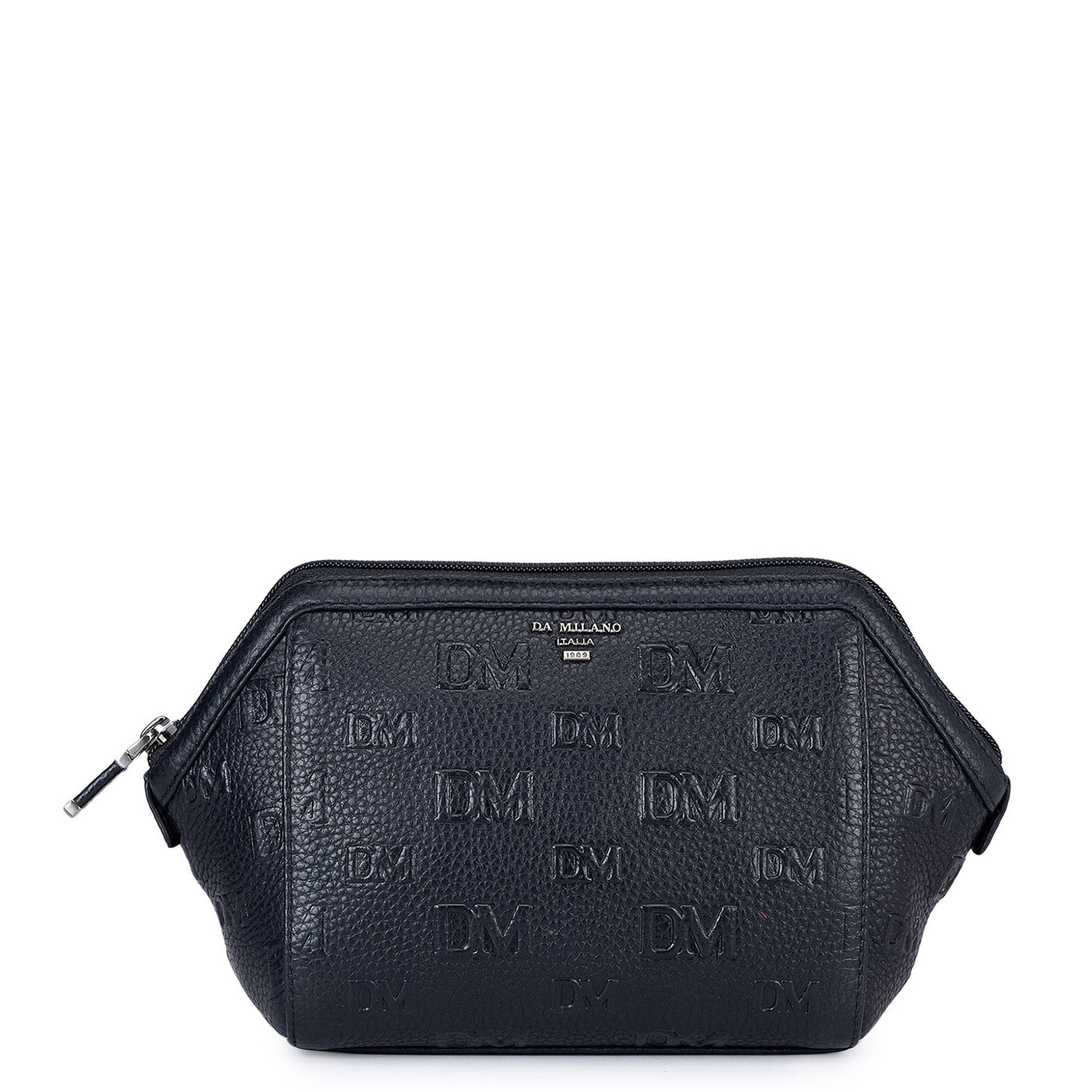 Monogram Wax Leather Vanity Pouch - Black