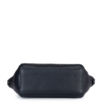 Monogram Wax Leather Vanity Pouch - Black