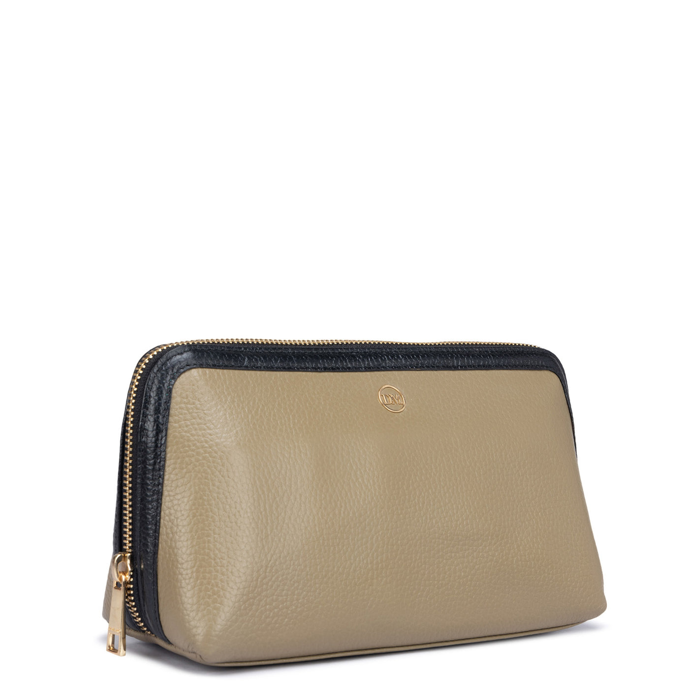 Wax Leather Vanity Pouch - Olive