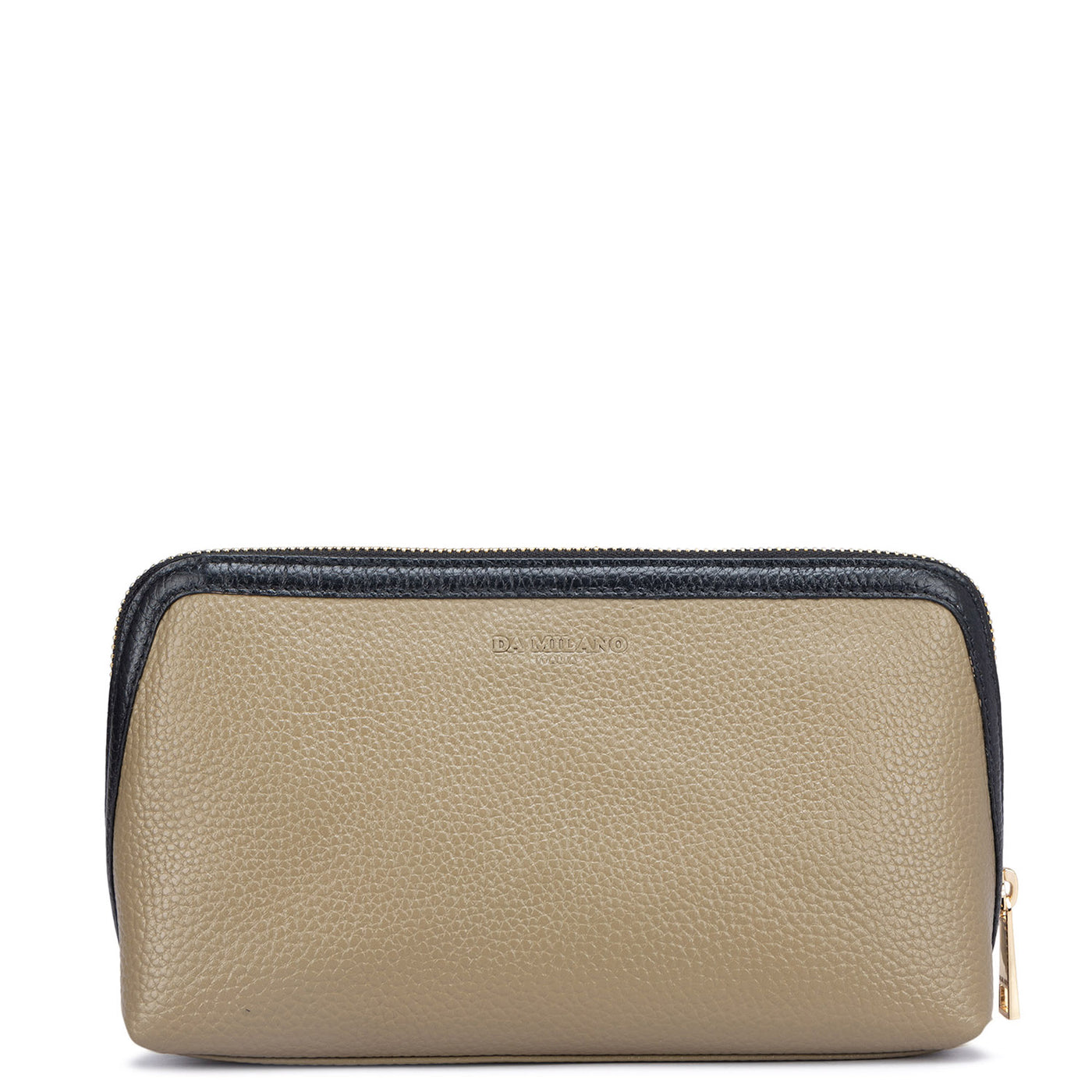 Wax Leather Vanity Pouch - Olive