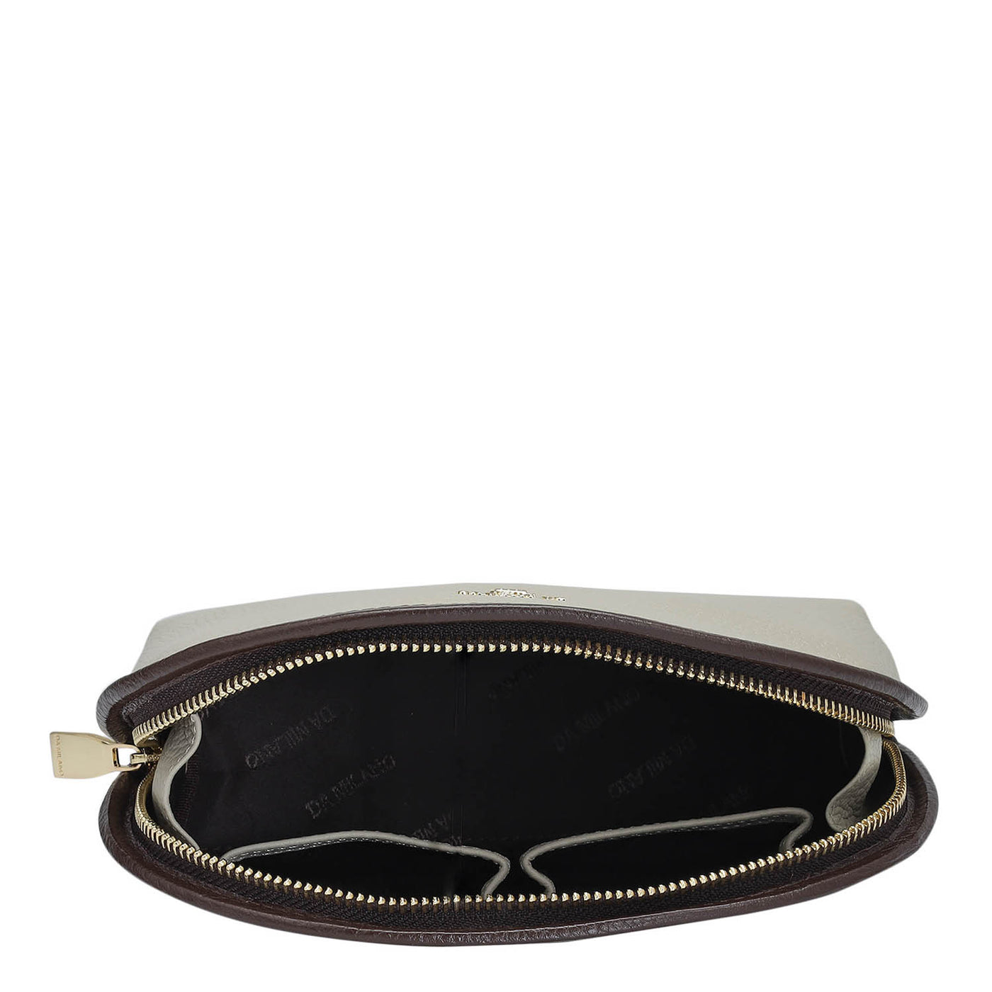 Wax Leather Vanity Pouch - Khaki