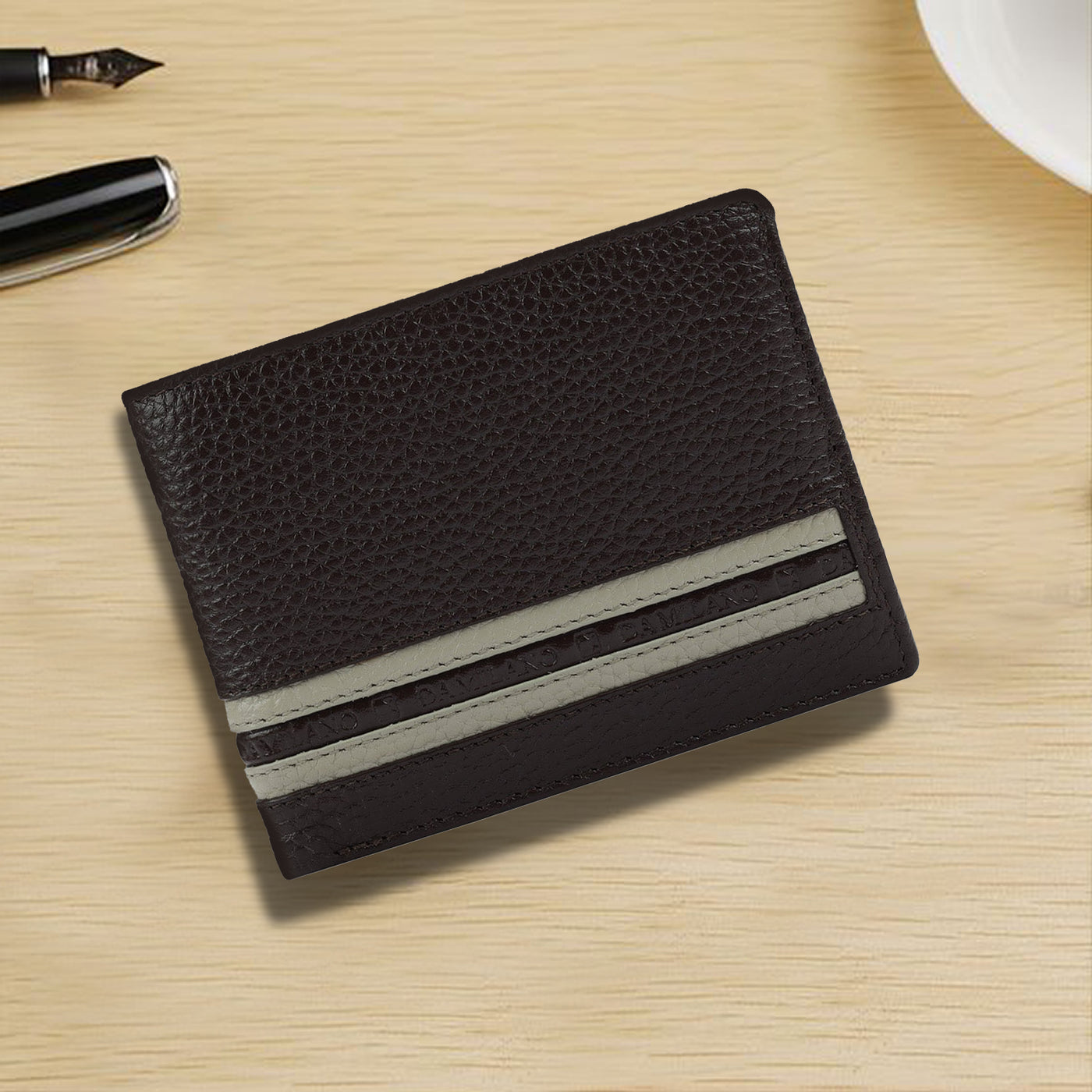 Chocolate Bifold Leather Mens Wallet