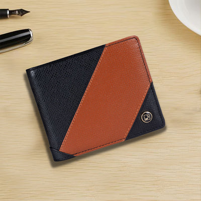 Black Bifold Leather Mens Wallet